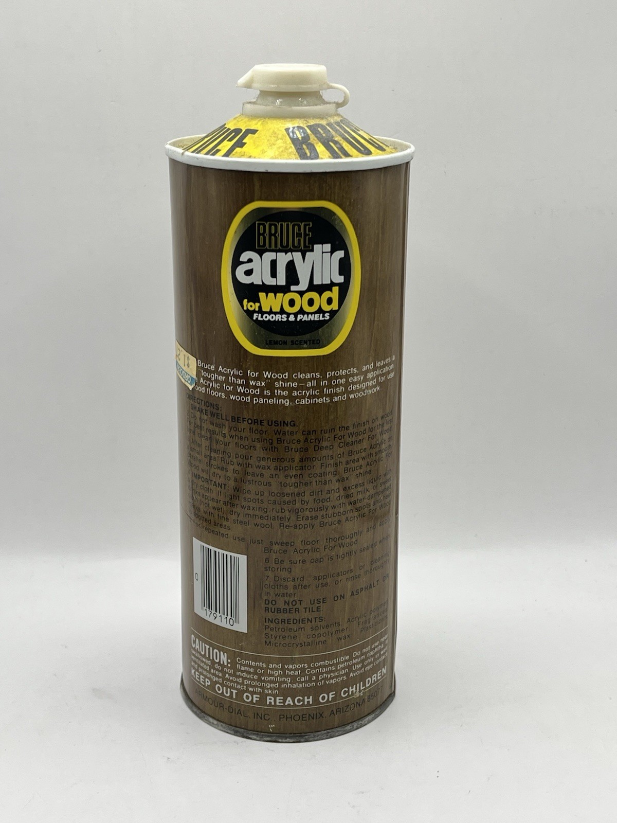 Bruce Acrylic Cleans Wood Floors & Panels Lemon 27oz Can HALF FULL Discontinued