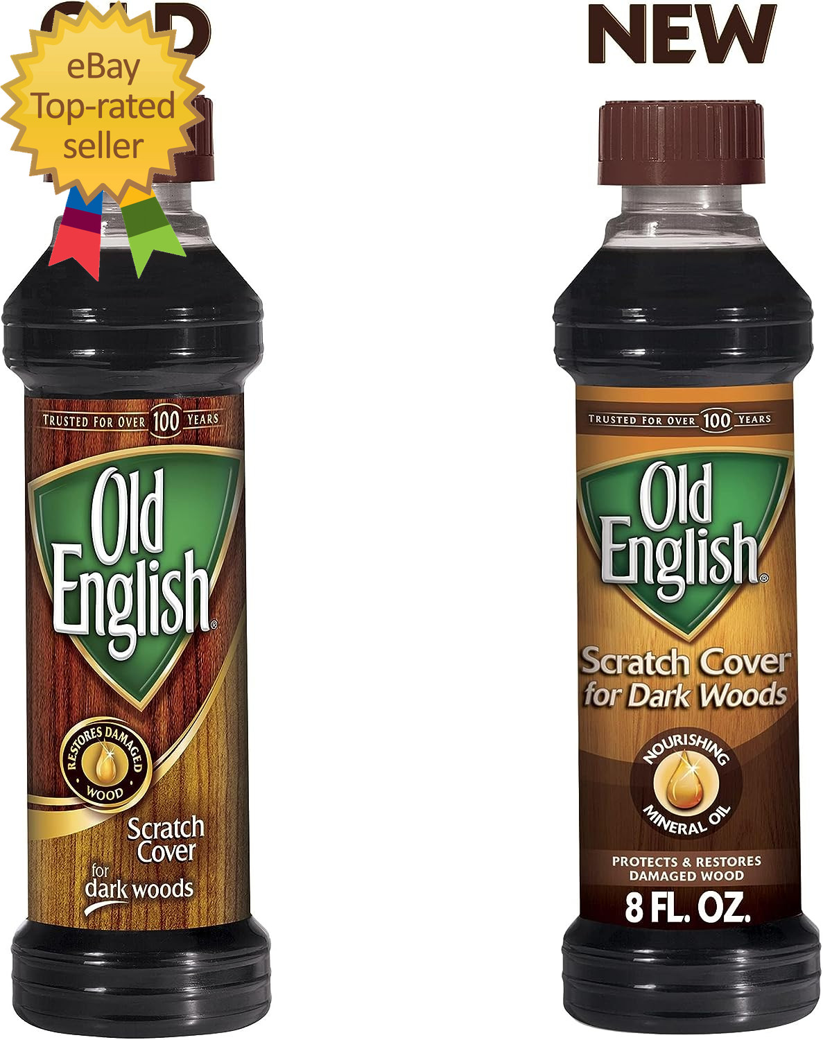 Old English 75144 Scratch Cover for Dark Woods, 8Oz Bottle, Wood Polish