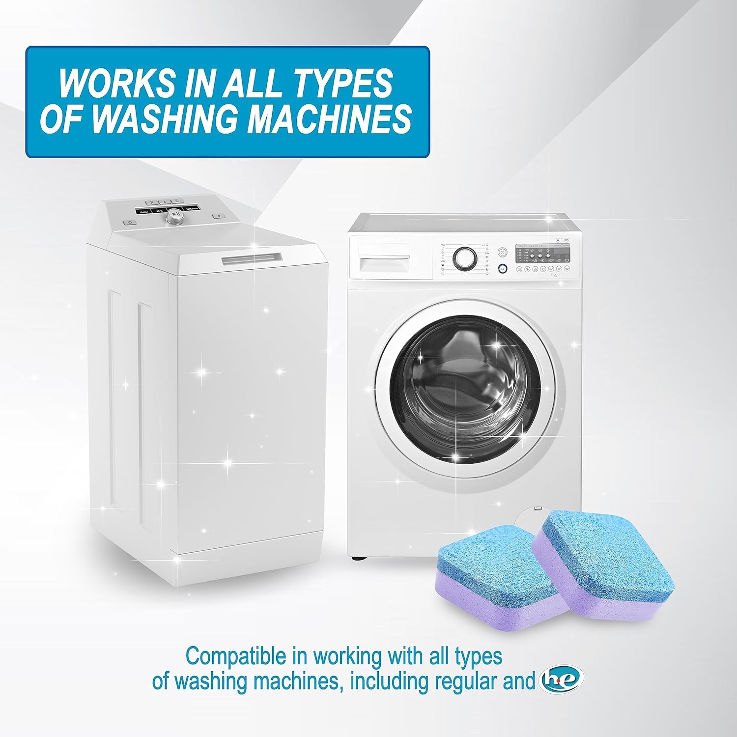 Washing Machine Cleaner Tablets 24 Count, Lavender