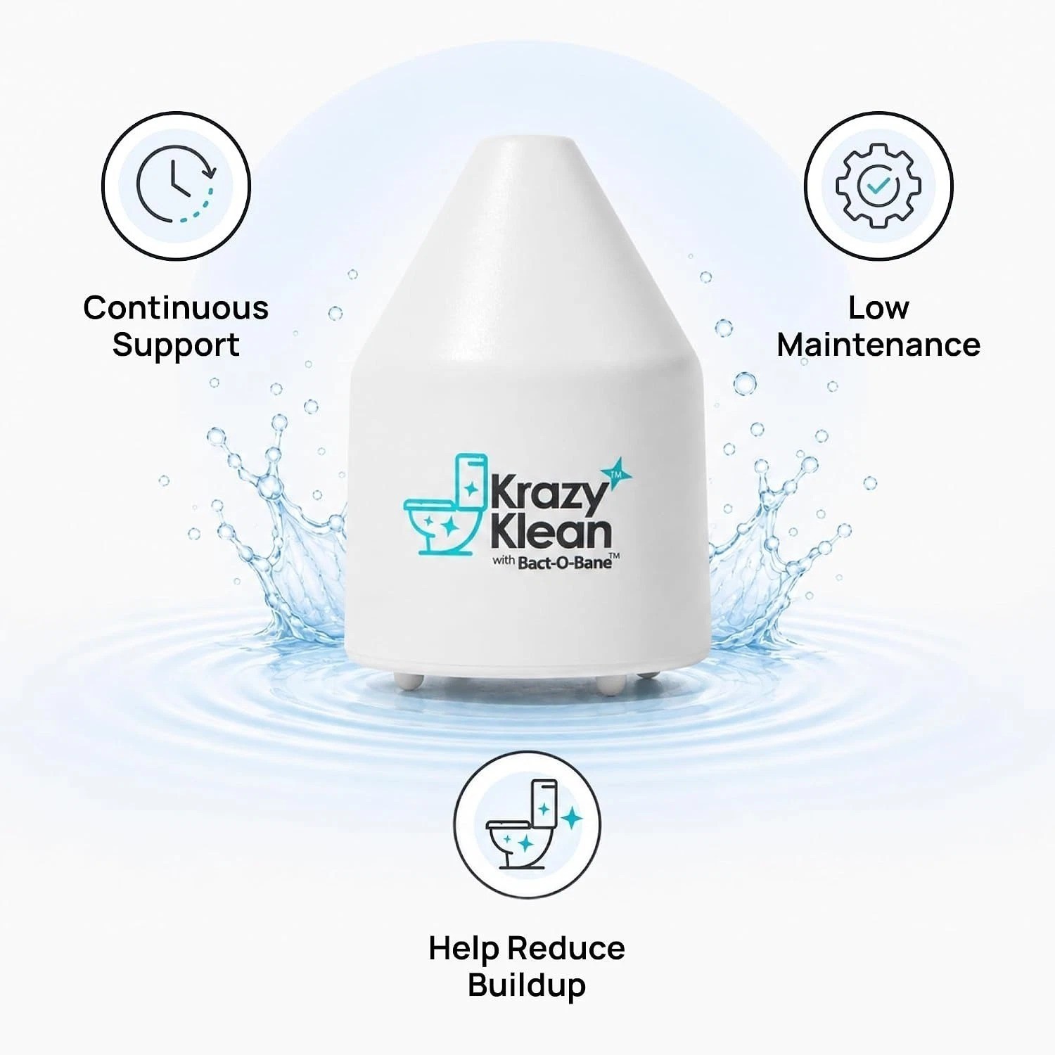 Krazy Klean Pro Toilet Cleaner Household Cleaning Solution Pack of 2