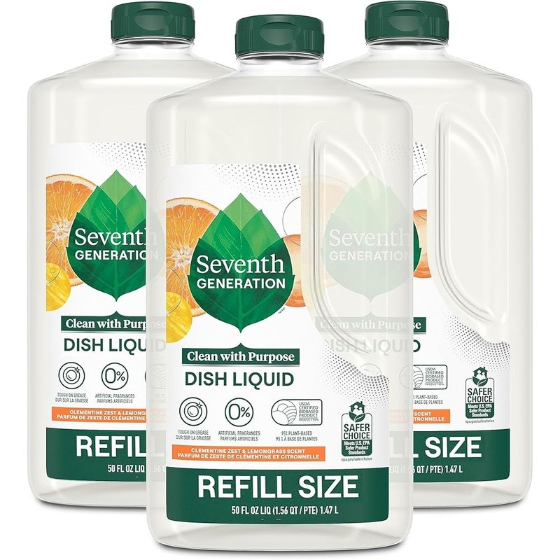 Plant Based Liquid Soap Refill Grease Fighter Essential Oils 100% Recycled New