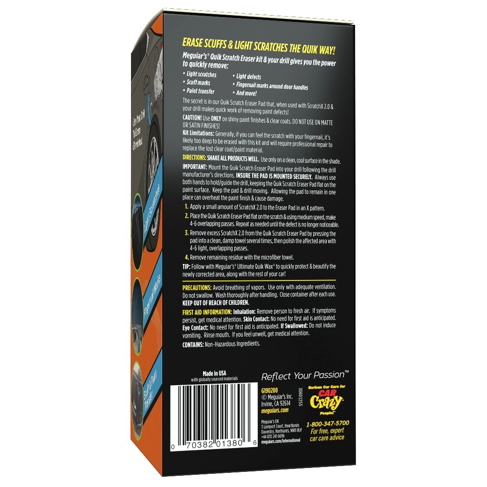 Meguiar’s Quik Scratch Eraser Kit, Car Care Kit