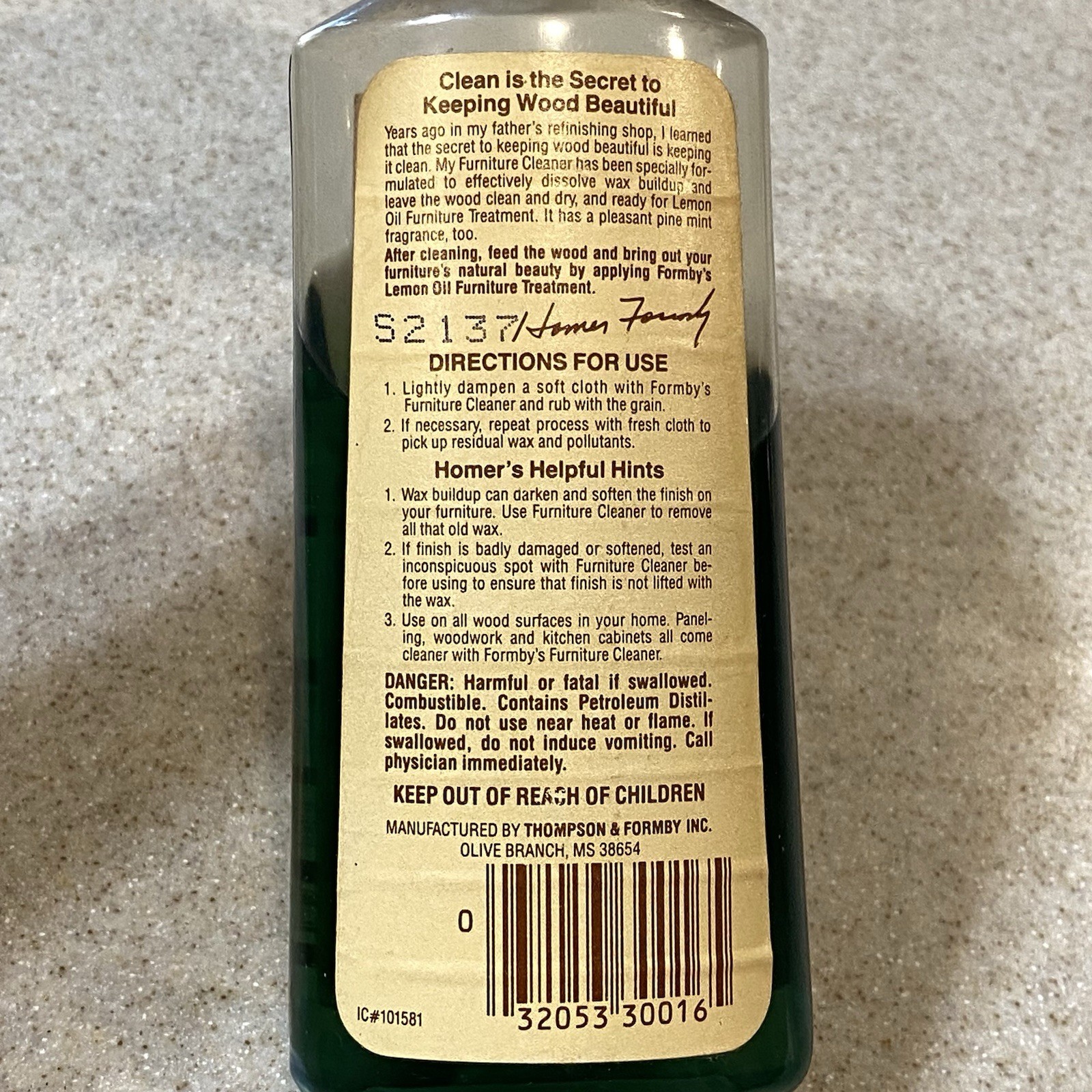 Vintage Formbys Deep Cleansing Furniture Cleaner 8 oz Discontinued 1/2 Full