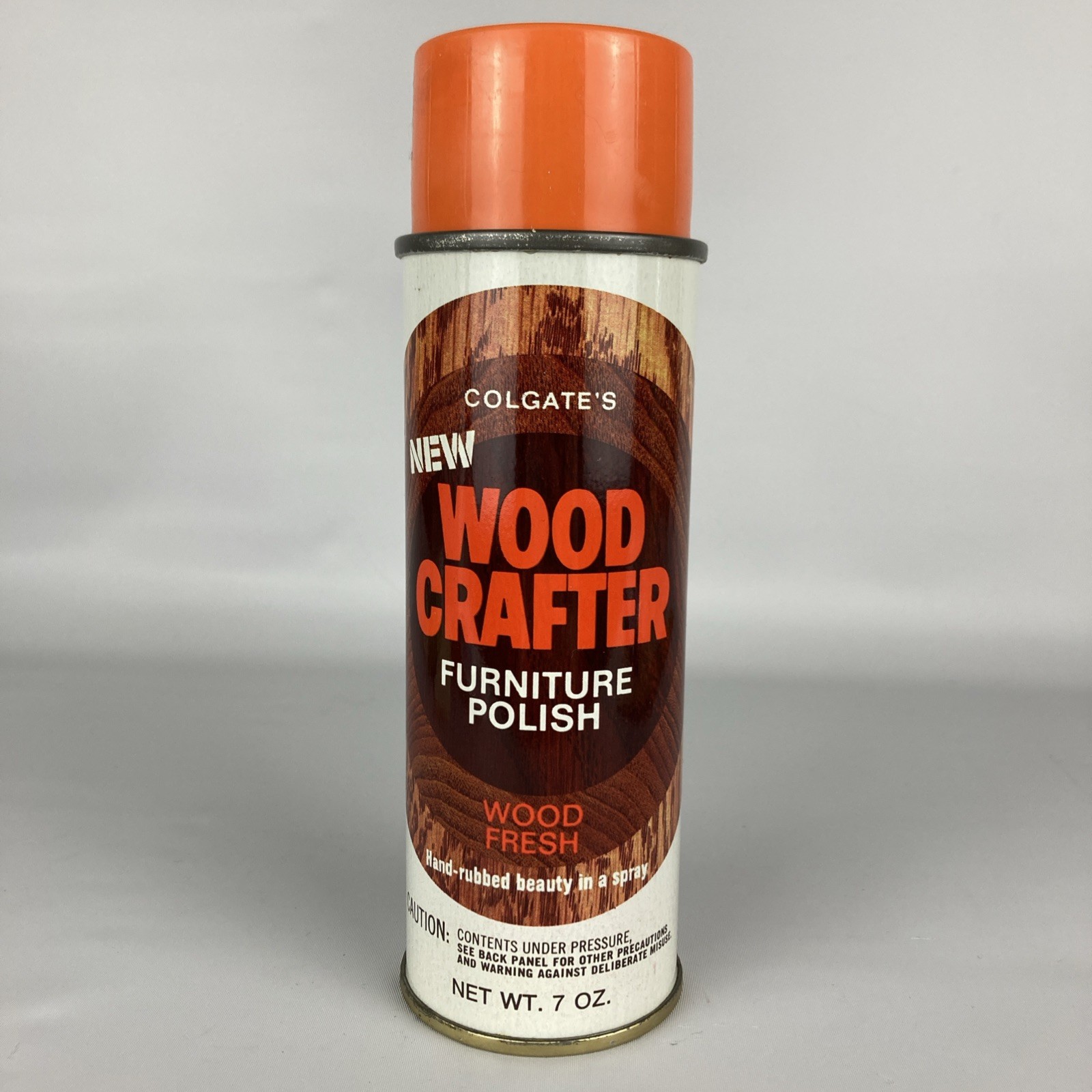 Colgate’s Wood Crafter Furniture Polish NOS RARE Movie Prop Advertising HTF