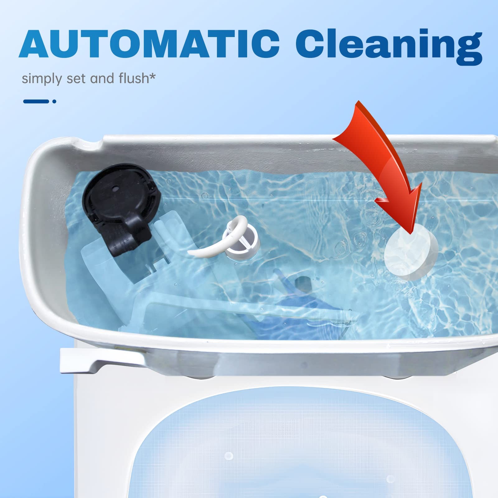 Toilet Bowl Cleaner Tablets 12 Pack Automatic Descaling Deodorizing Heavy Duty