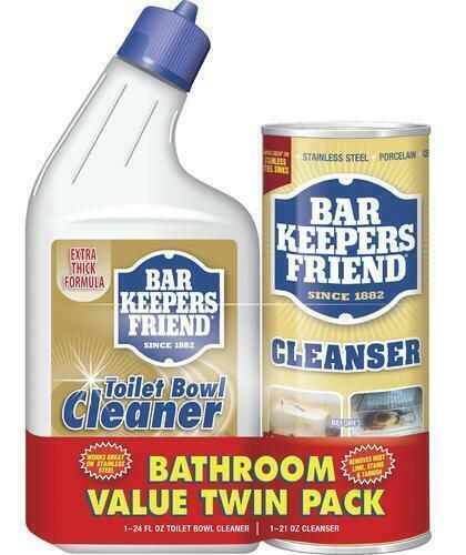 Bar Keeper’s Friend Bathroom Twin Pack Toilet Bowl Cleaner Powdered Cleanser