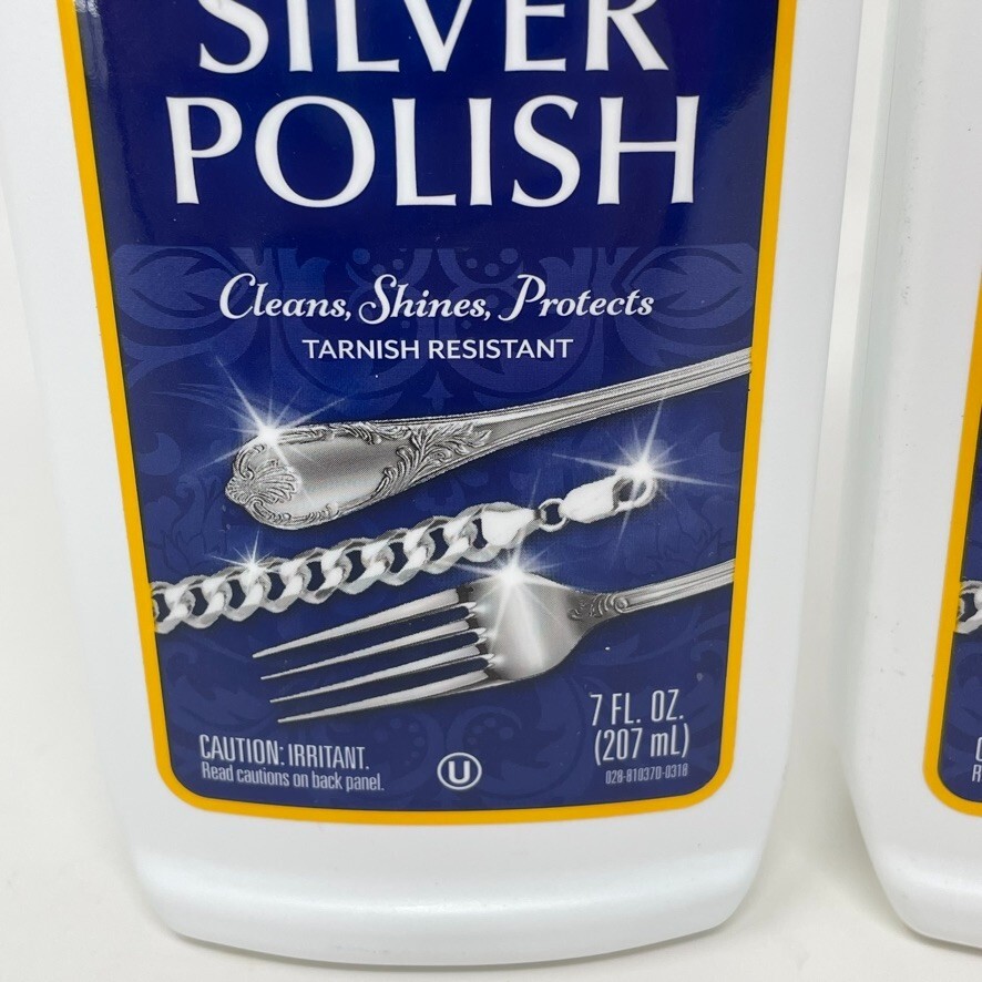 LOT OF 2- Wrights SILVER POLISH Anti Tarnish Cleans Polishes Protects. 7 oz NEW