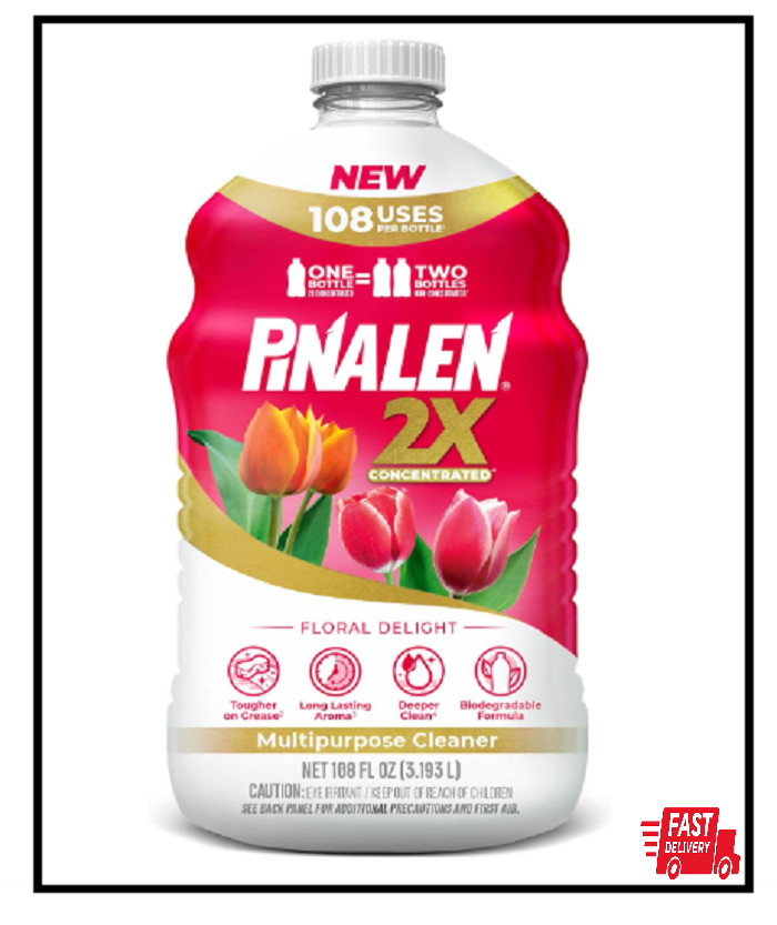 PINALEN 2X Max Aromas Concentrated Multipurpose Cleaner – Floral Delight Scent –