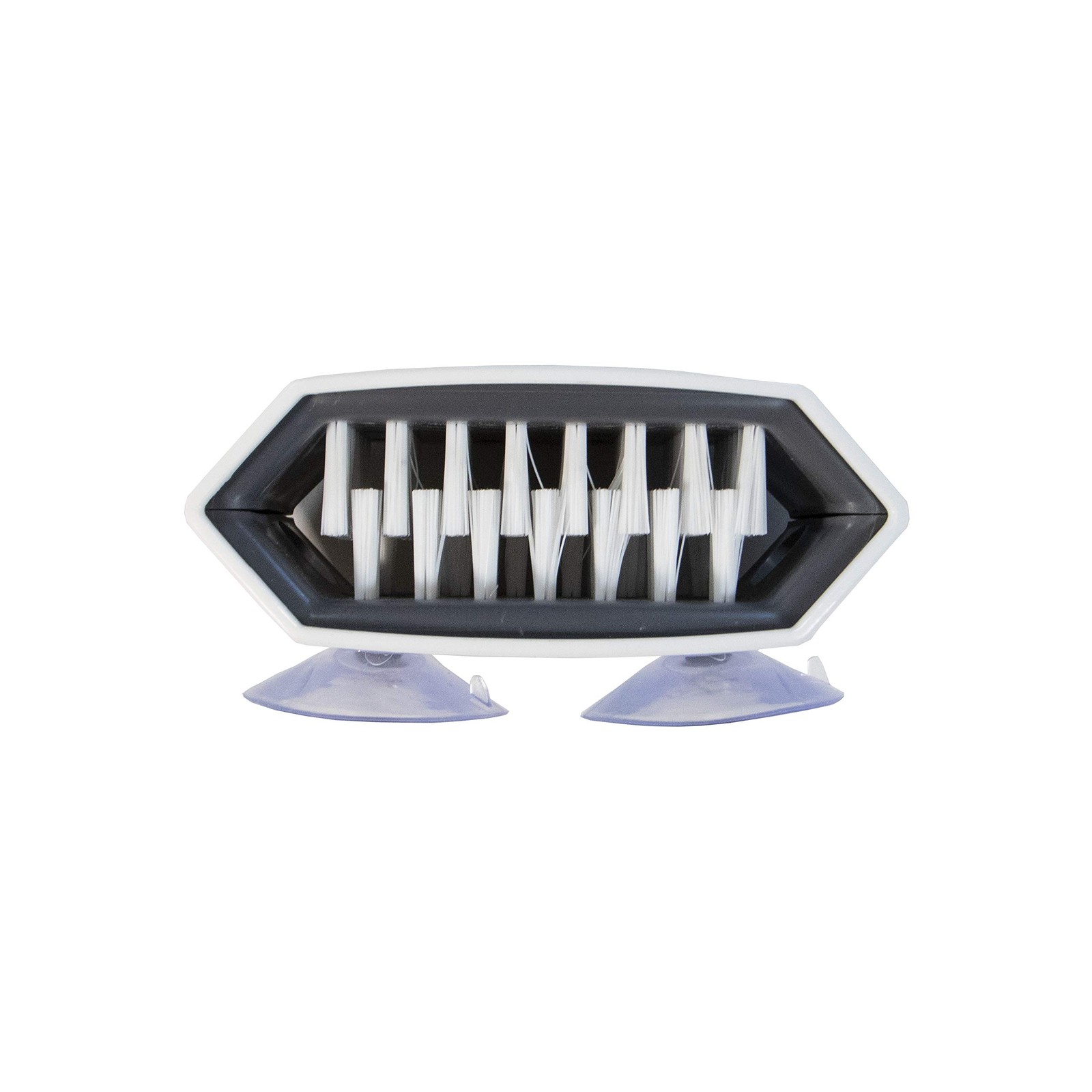 Cutlery Cleaner Brush Suctioned Insink Silverware Scrubber Nonscratch Bristles E