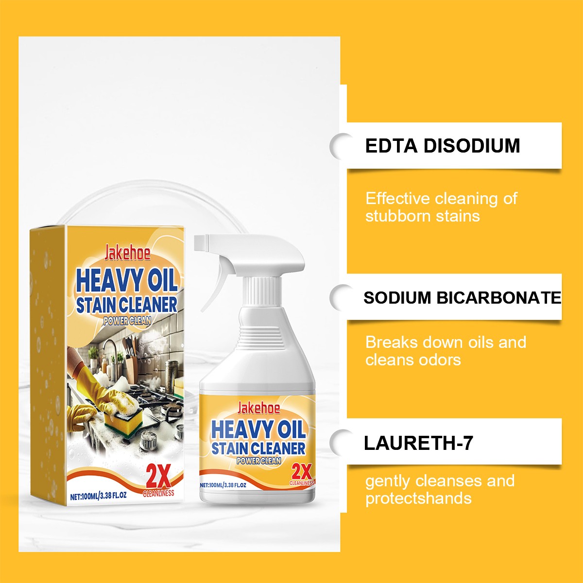 Kitchen Spray Cleaner and Degreaser for Kitchens Countertops 3.4oz