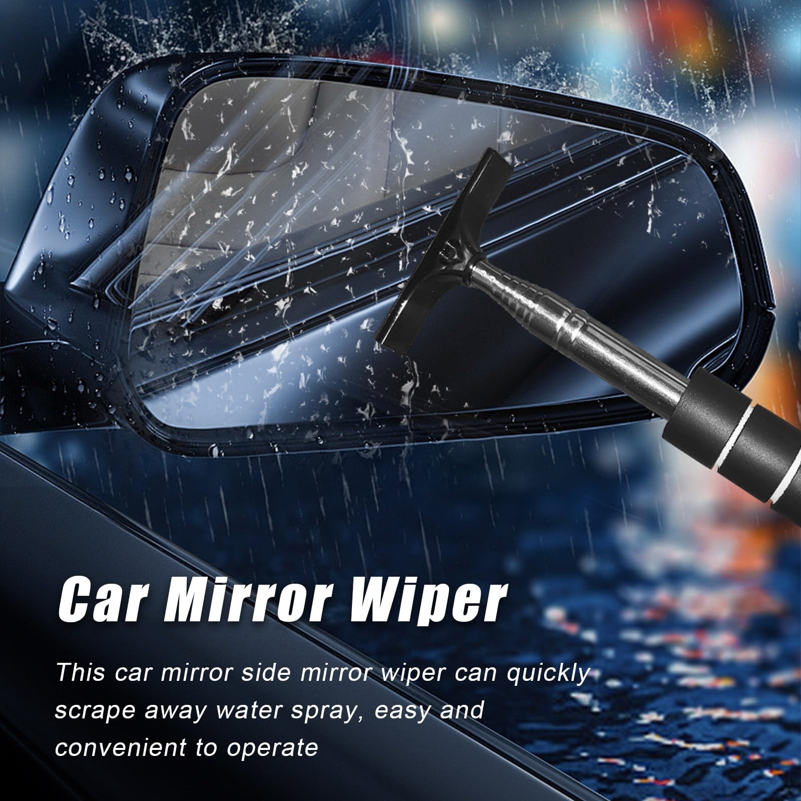 Retractable Car Side Mirror Squeegee Rearview Mirror Cleaner Wiper for Vehicles