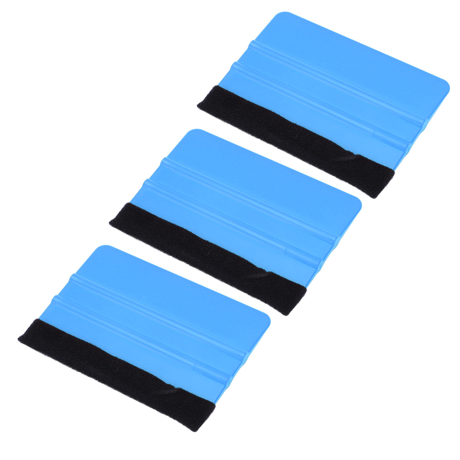 10 X Car Vinyl Scraper Scratch Resistant Professional Vinyl Felt Squeegee Blue