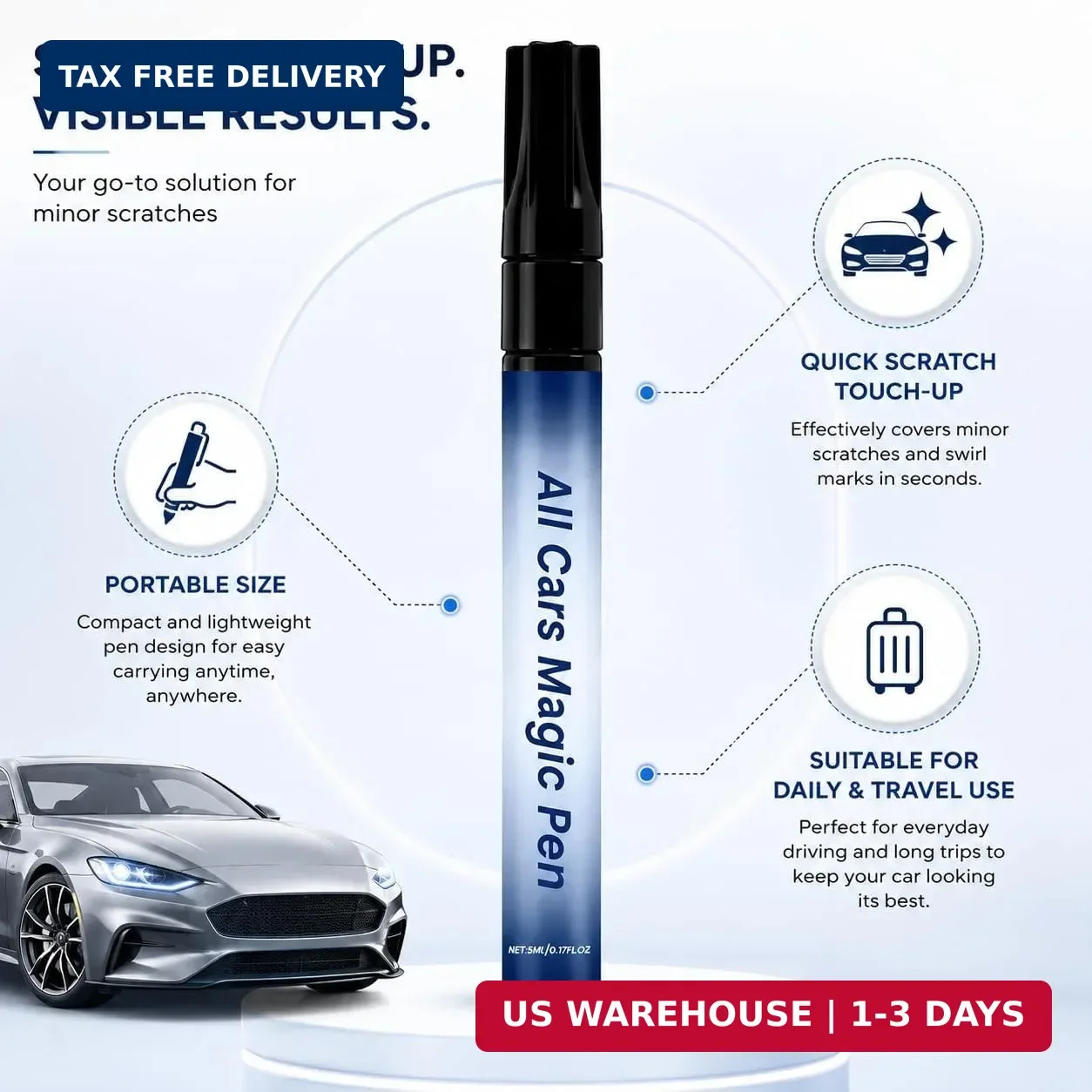 All Cars Magic Pen for Car Scratches, Quick Paint Scratch Repair Magic Car Scrat