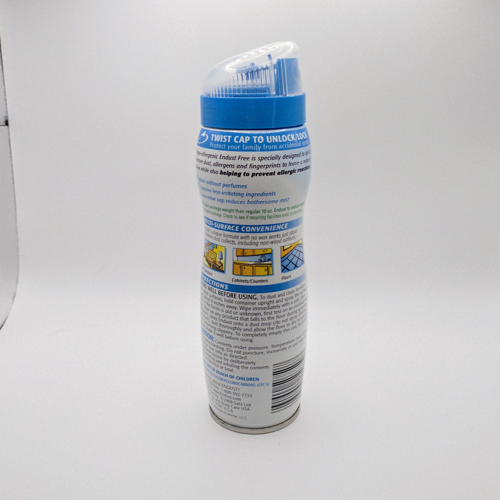 New Endust Fragrance Free Dusting And Cleaning Spray 10 Oz 2008 Hypo Allergenic