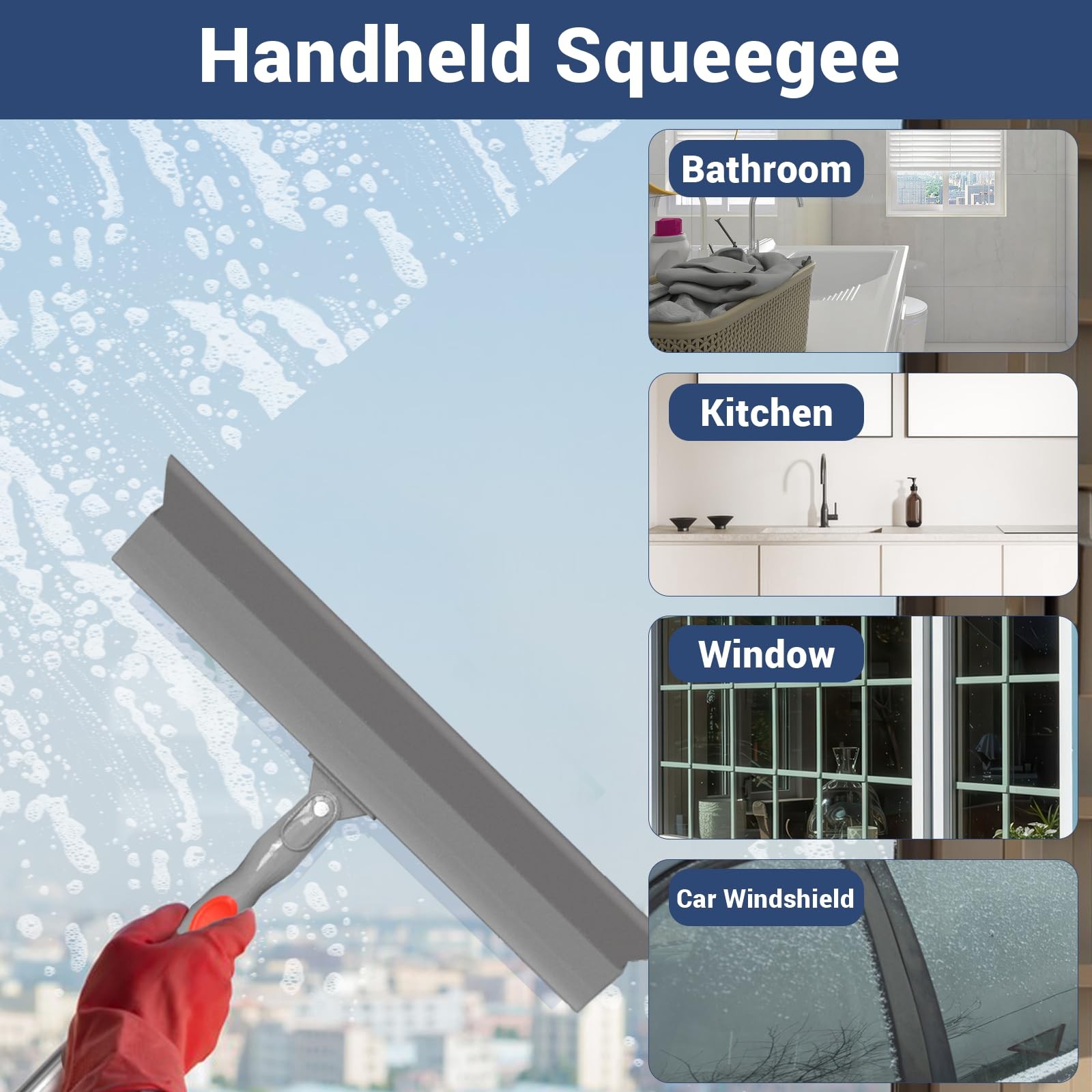 FibreDeep Floor Squeegee for Concrete Floor, 15.8″ Large Heavy Duty Squeegee …