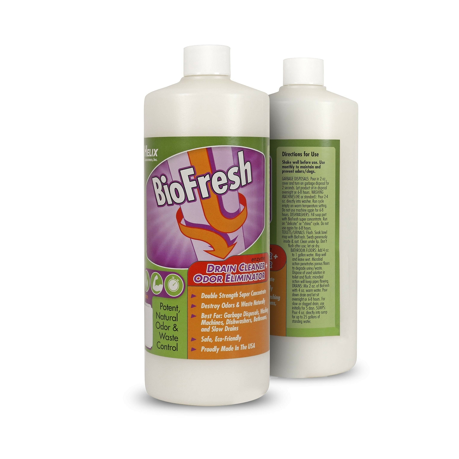 BioFresh – Enzyme Drain Cleaner & Odor Eliminator. Deodorizes and Unclogs Sme…