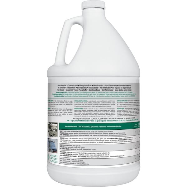 Simple Green 0610000619128 Cleaner/Degreaser, 1 Gal Jug, Liquid, Clear Colorless