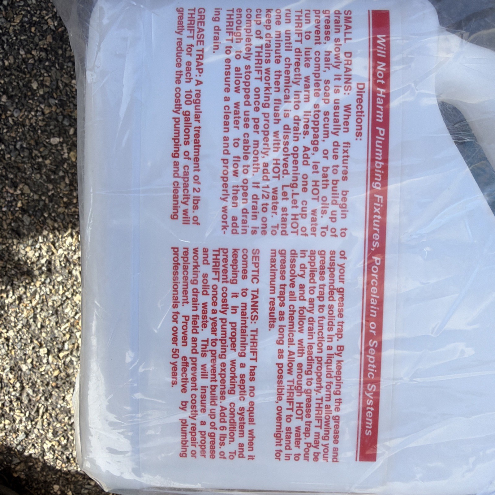 New Thrift FBA_T-600 Alkaline Based 6 lb. Granular Drain Cleaner, White…Sealed