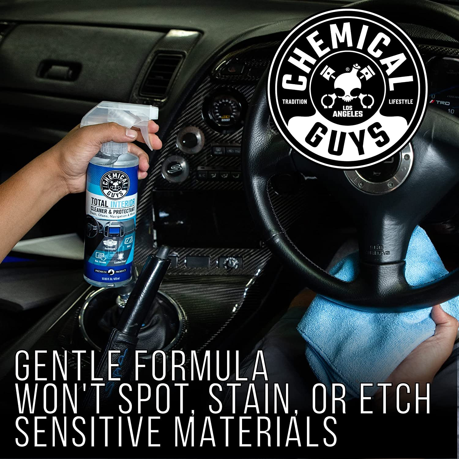 Total Interior Cleaner & Protectant Interior Cleaner, Cleans & Protects Leather,