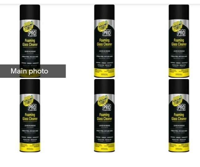 6 Cans 20oz Krud Kutter Pro No Scent Foaming Glass Cleaner for Windows & Mirrors