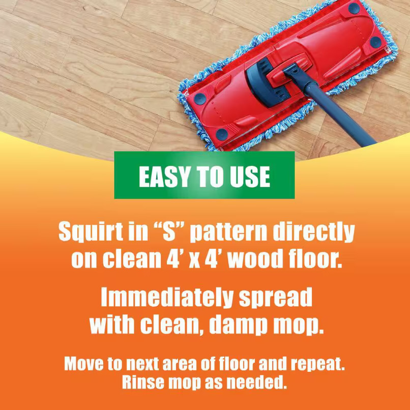 Orange GLO 4-in-1 Hardwood Floor Monthly Polish Protects Shines Revitalizes 24oz