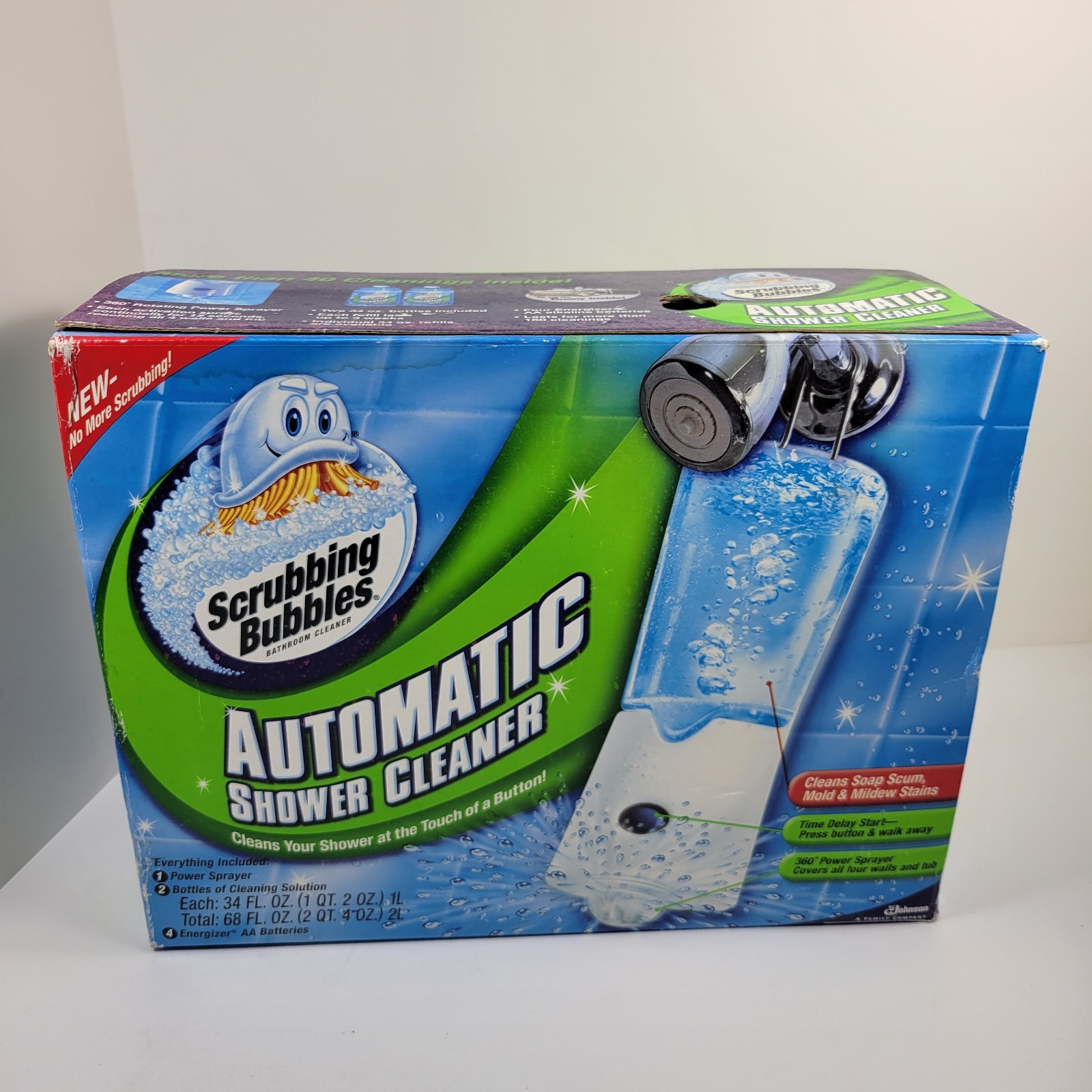 Scrubbing Bubbles 609271 Automatic Shower Cleaner Starter Kit with 2 Refills