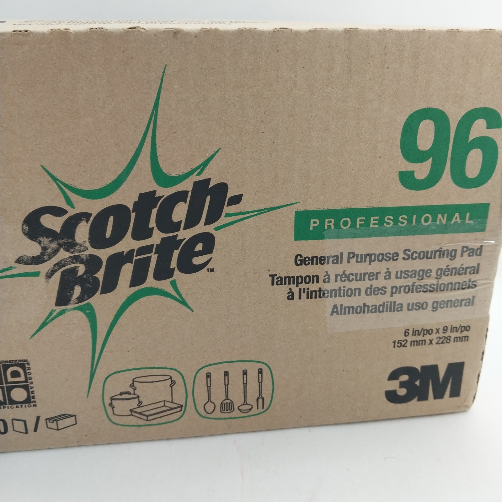 3M Scotch-Brite Heavy Duty Scouring Pad 9 in. L 20 pk