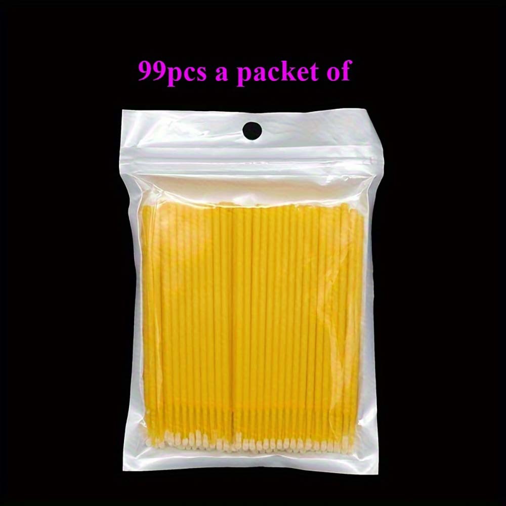 Microfiber Soft Yellow Durable Flexible 99Pcs Yellow Microfiber Cleaning Brushes