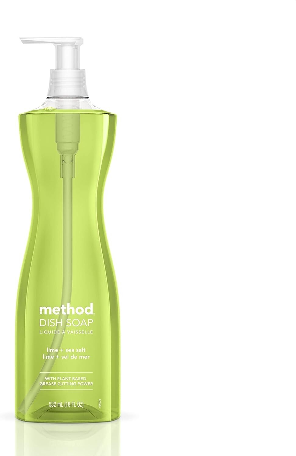 Method Dish Soap, Lime + Sea Salt, Biodegradable Formula, Tough on Grease, 18 Oz