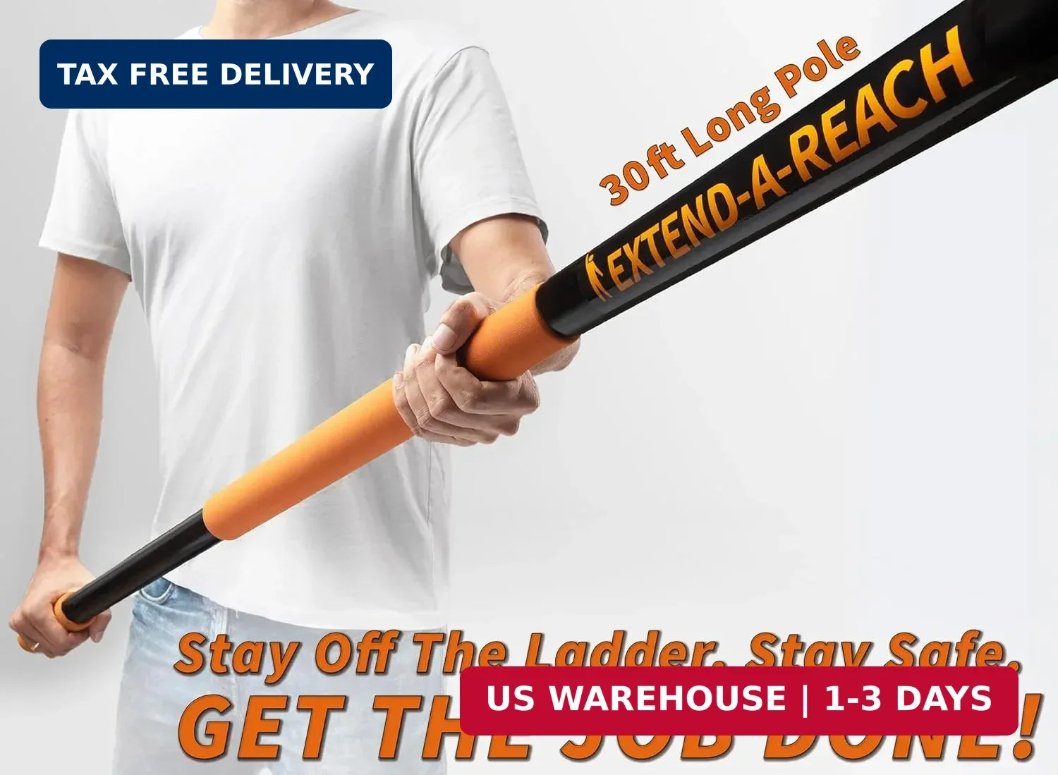 36 Foot High Reach Duster Kit with 5-30 ft Extension Pole // High Ceiling Dustin