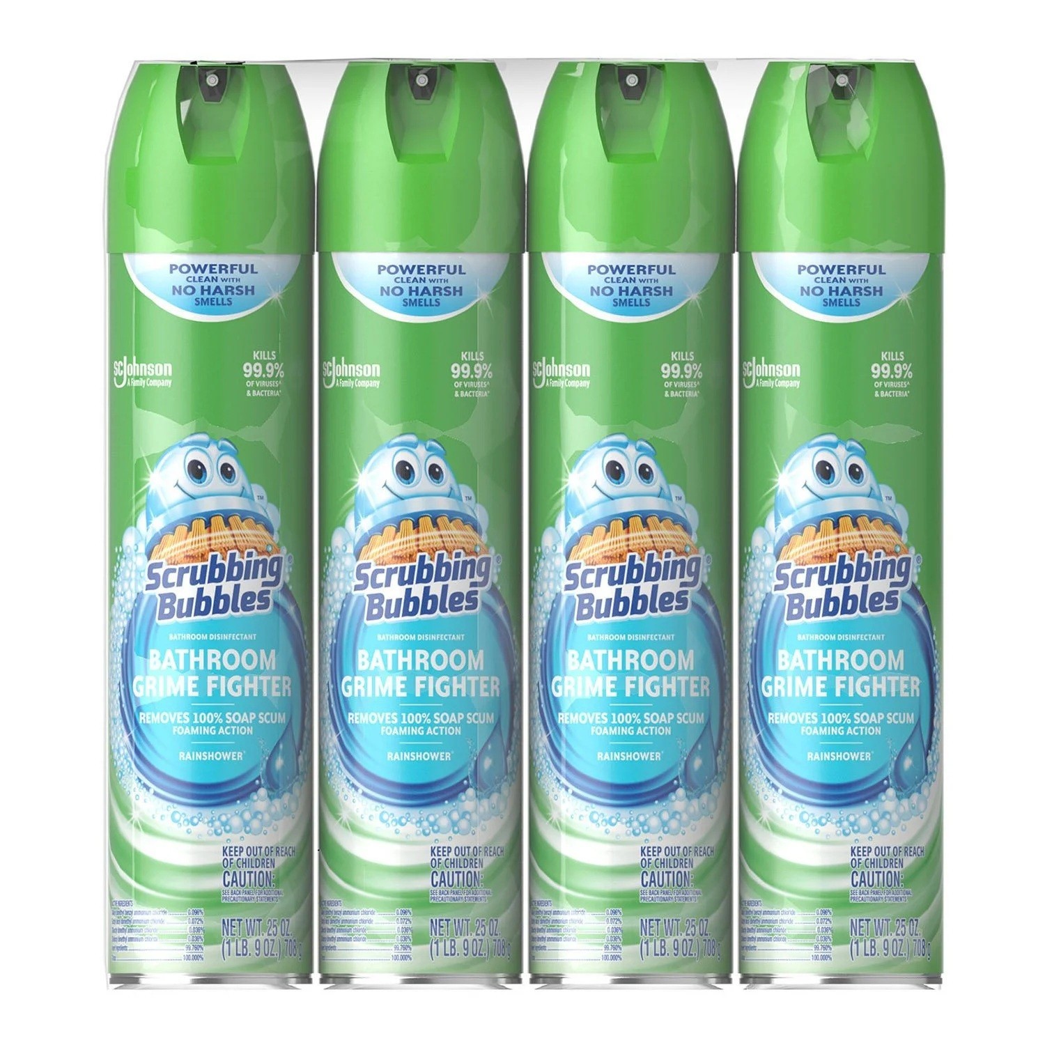 Scrubbing Bubbles Bathroom Cleaner,Rainshower, 4ct.,100oz.Great price