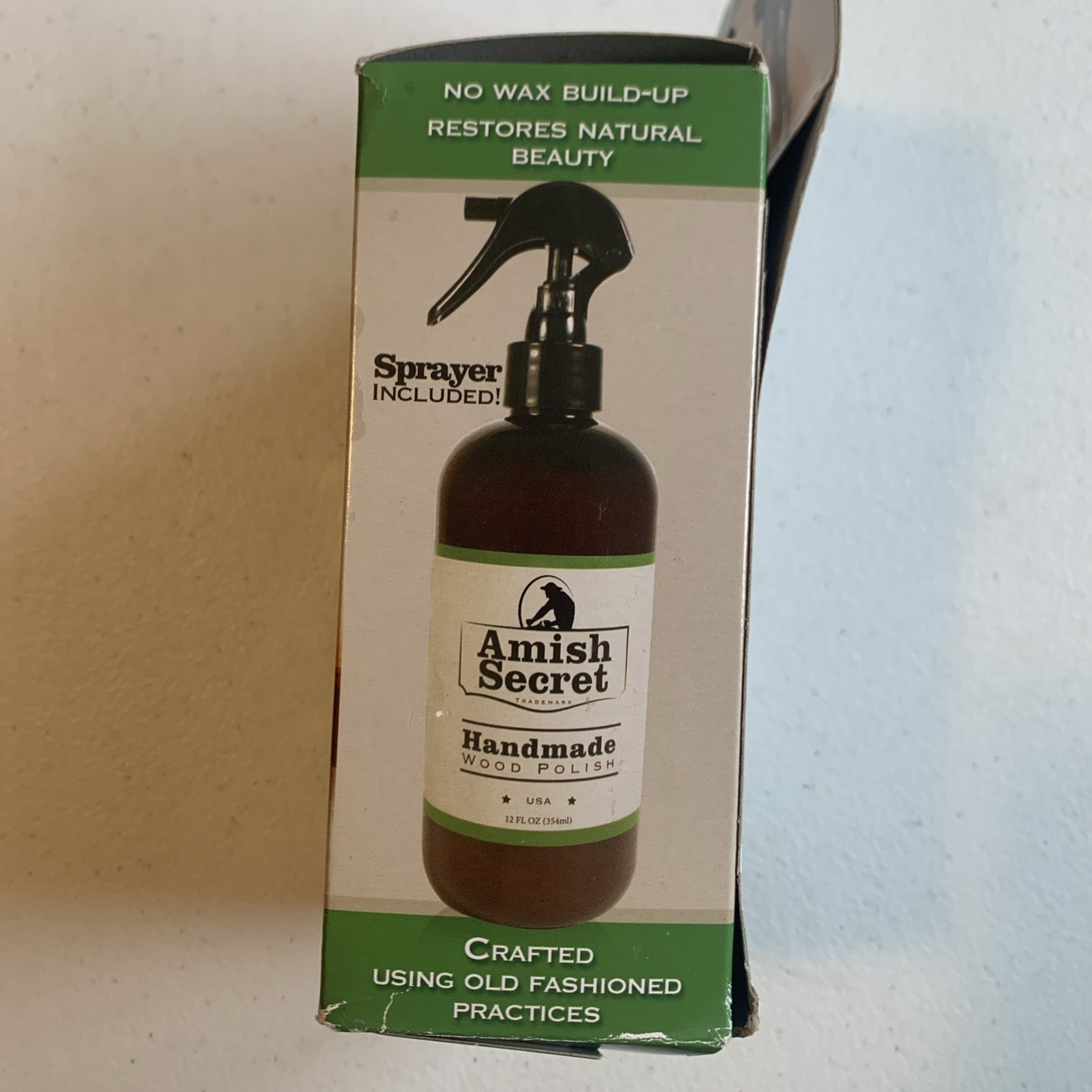 Amish Secret Handmade Wood Polish With Spray Bottle 12oz USA