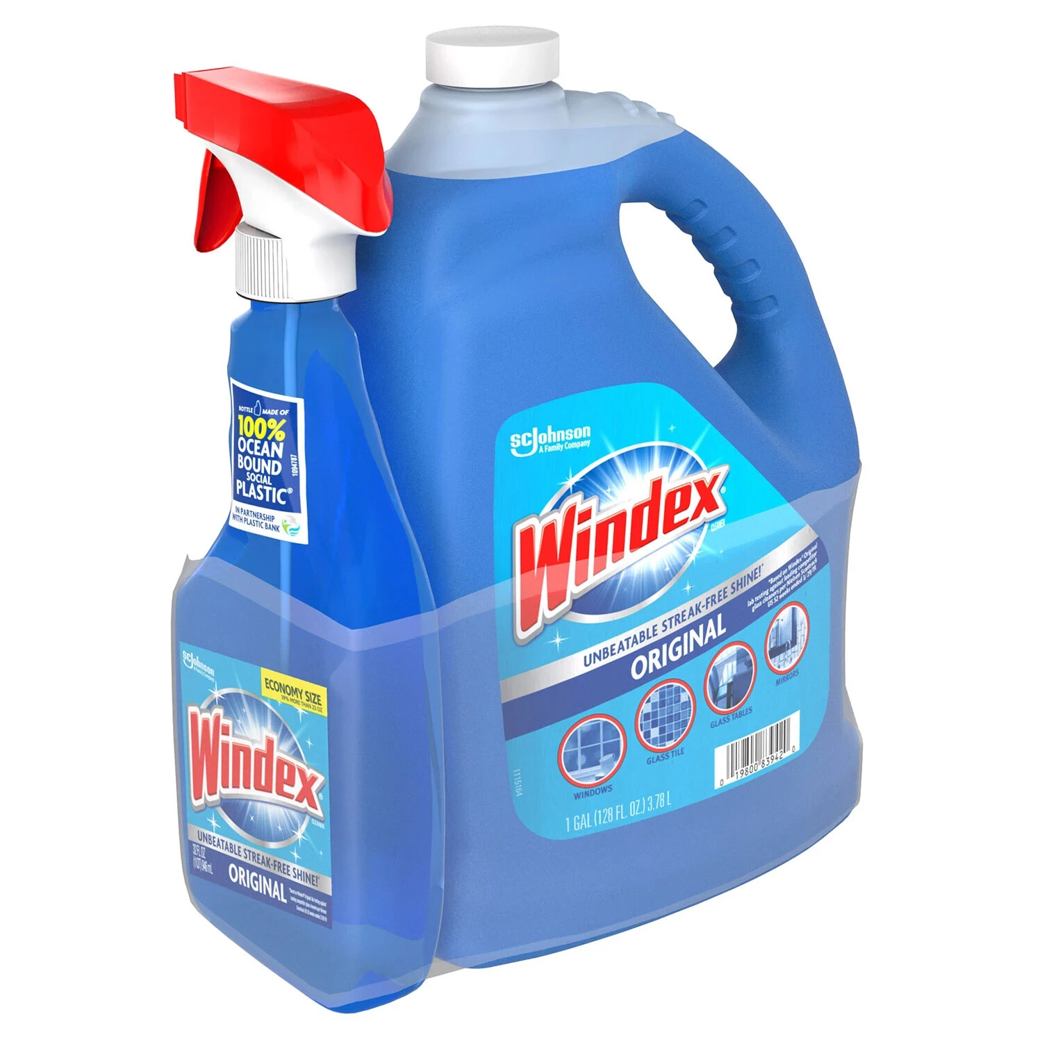 Windex Original Glass Cleaner (128 Fl. Oz. Refill+32 Fl. Oz. Trigger) Free Ship