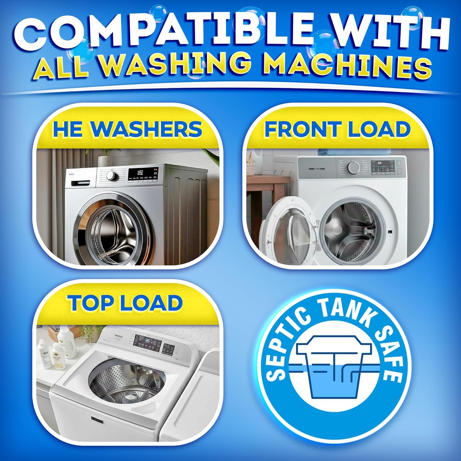 Washing Machine Cleaner Tablets for Pet Owners Pro – Front & Top Load HE Washers