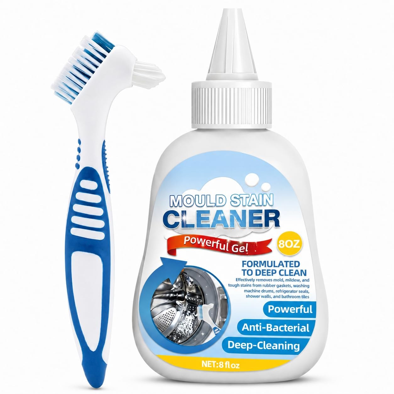 Housemold Stain Remover Gel for Washing Machine & Bathroom – Low Odor Remover…