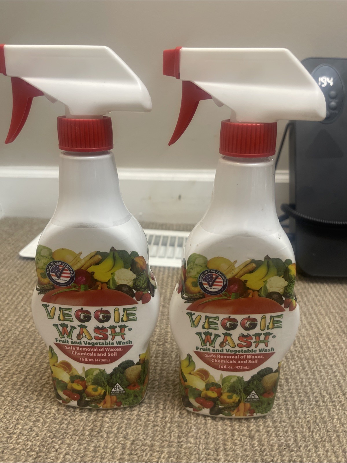 2 Veggie Wash Fruit Vegetable Produce Cleaners 16oz 2025 Label