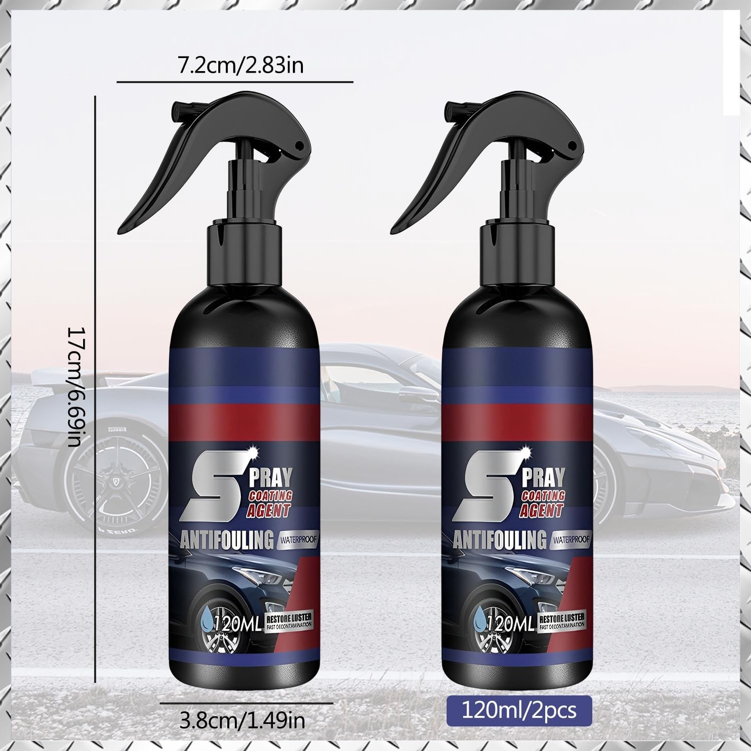 3 in 1 High Protection Quick Car Coating Spray, Multi-functional Coating Renewal