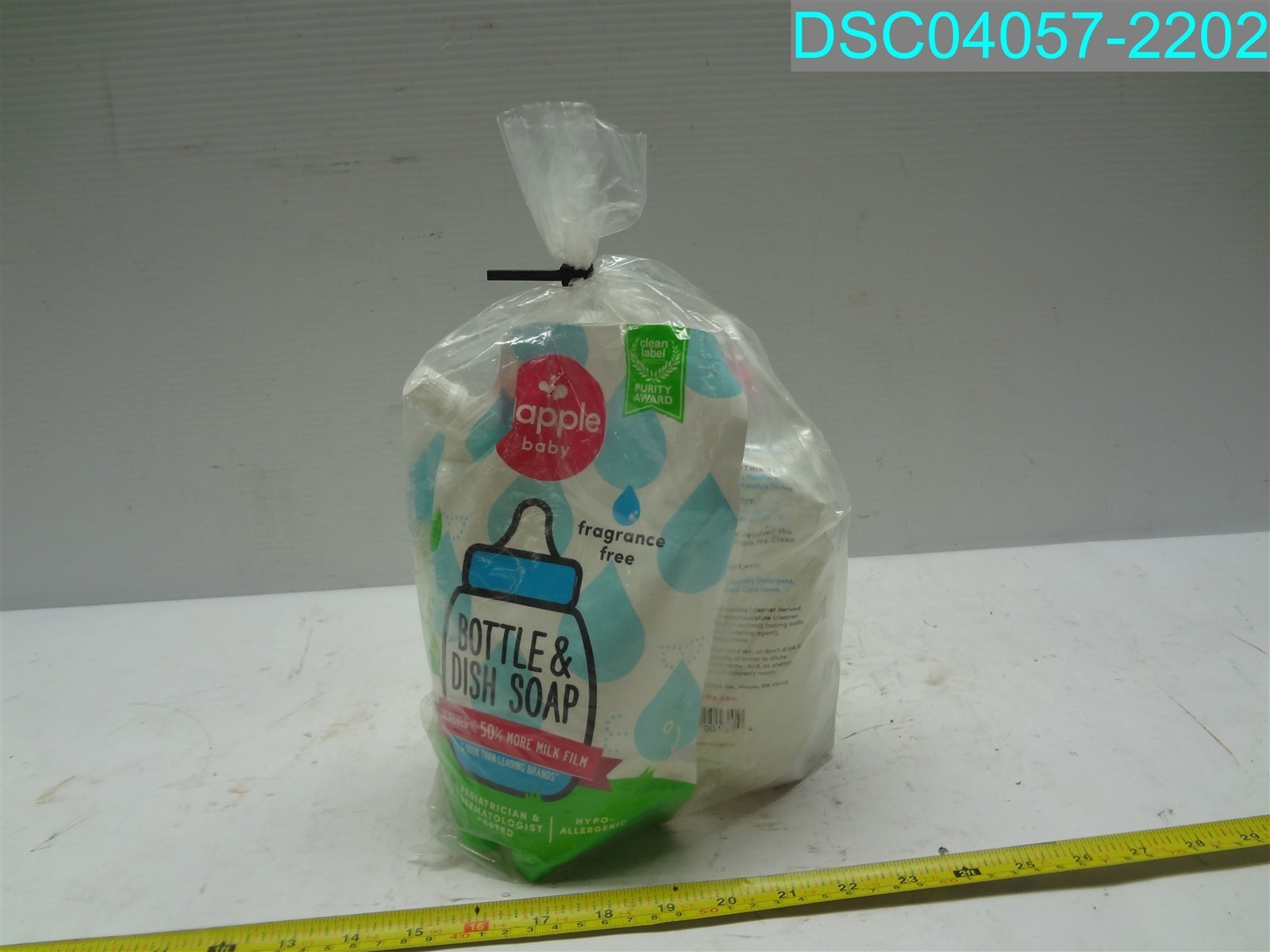 QTY=68 OZ:(2 X 34 OZ)Dapple Refill Pack Baby Bottle and Dish Liquid 892245001344