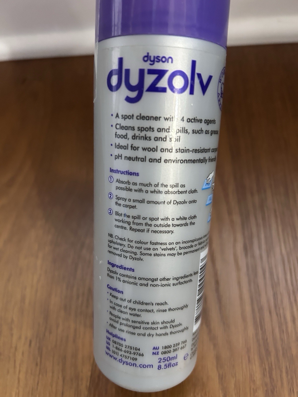Dyson Dyzolv Spot Cleaner 8.5 oz Bottle For Carpets And Rugs