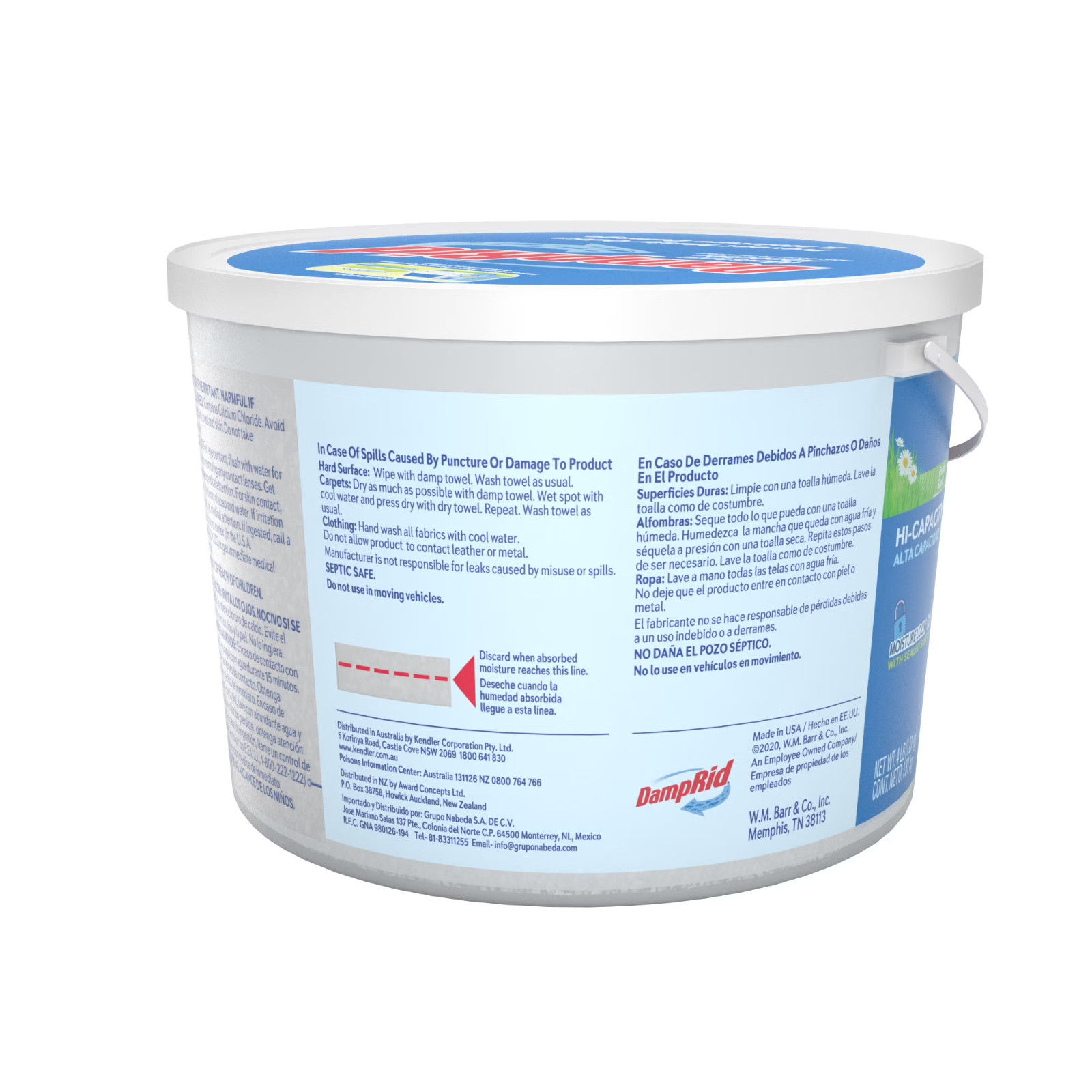 DampRid Moisture Absorber 4 Lbs Fragrance Free Remove Odors Hi-capacity Bucket