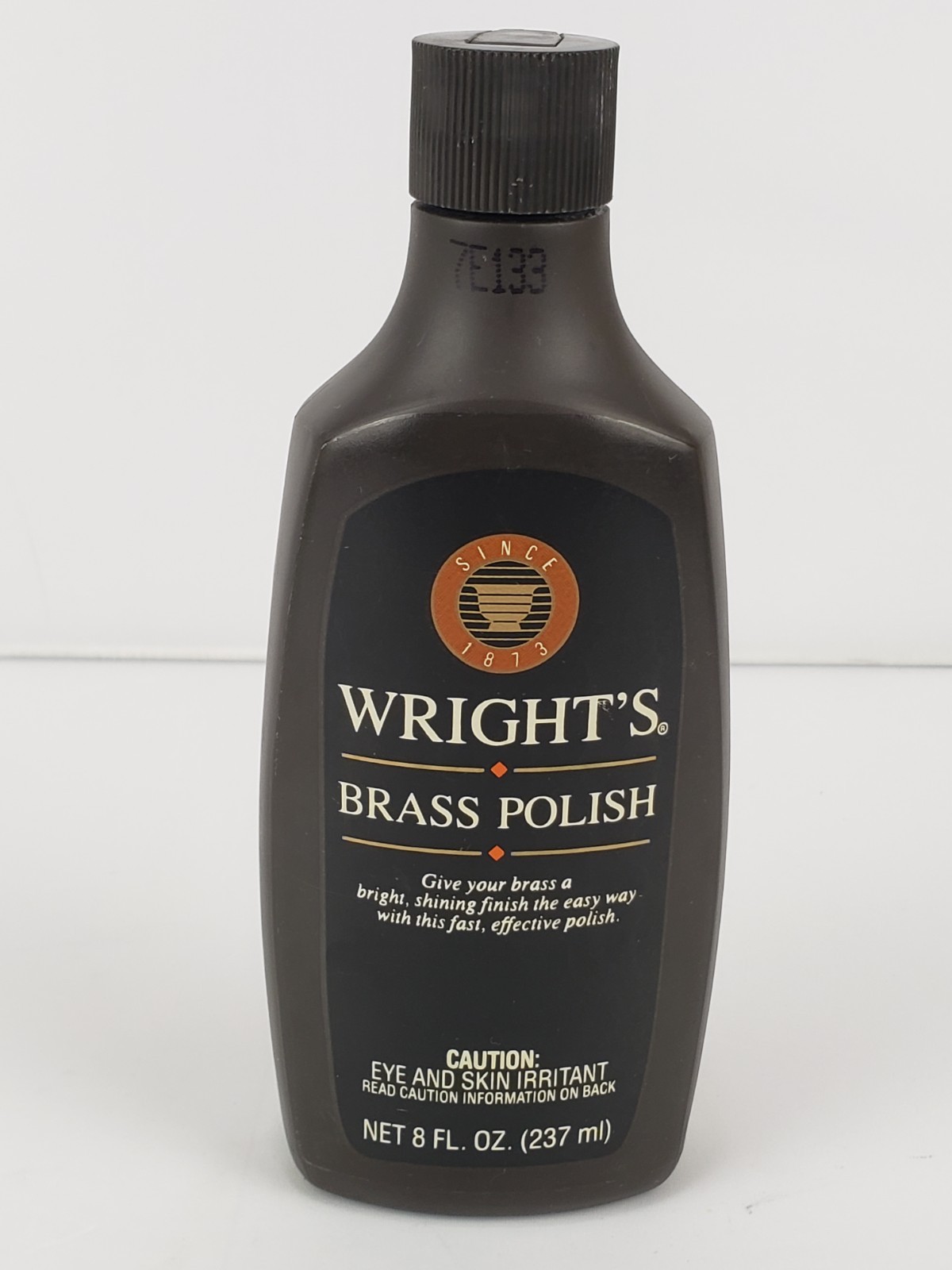 Wright’s Brass Polish Vintage Bottle Discontinued 8oz 60% Full