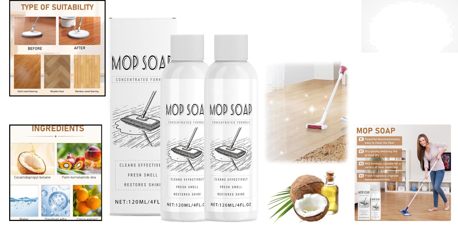 Luxury Organic Mop Soap Brazilian Waves – Highly Scented for Spotless Floors