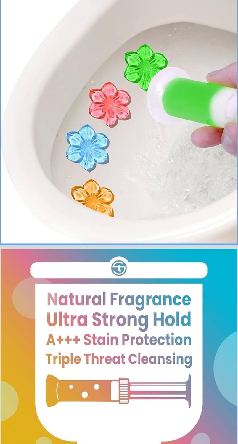 Toilet Bowl Cleaner Gel, 3-in-1 Value Pack, 42 Flower Fragrances,3 Months supply