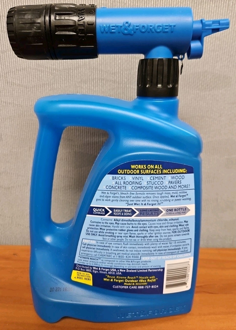 Wet & Forget Outdoor, Mold & Mildew Hose End Stain Remover, 48 oz. Full Bottle