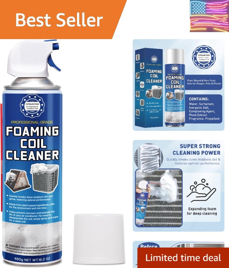 AC Unit Cleaner Foam – HVAC Evaporator Coil and Condenser Cleaning, for Home …