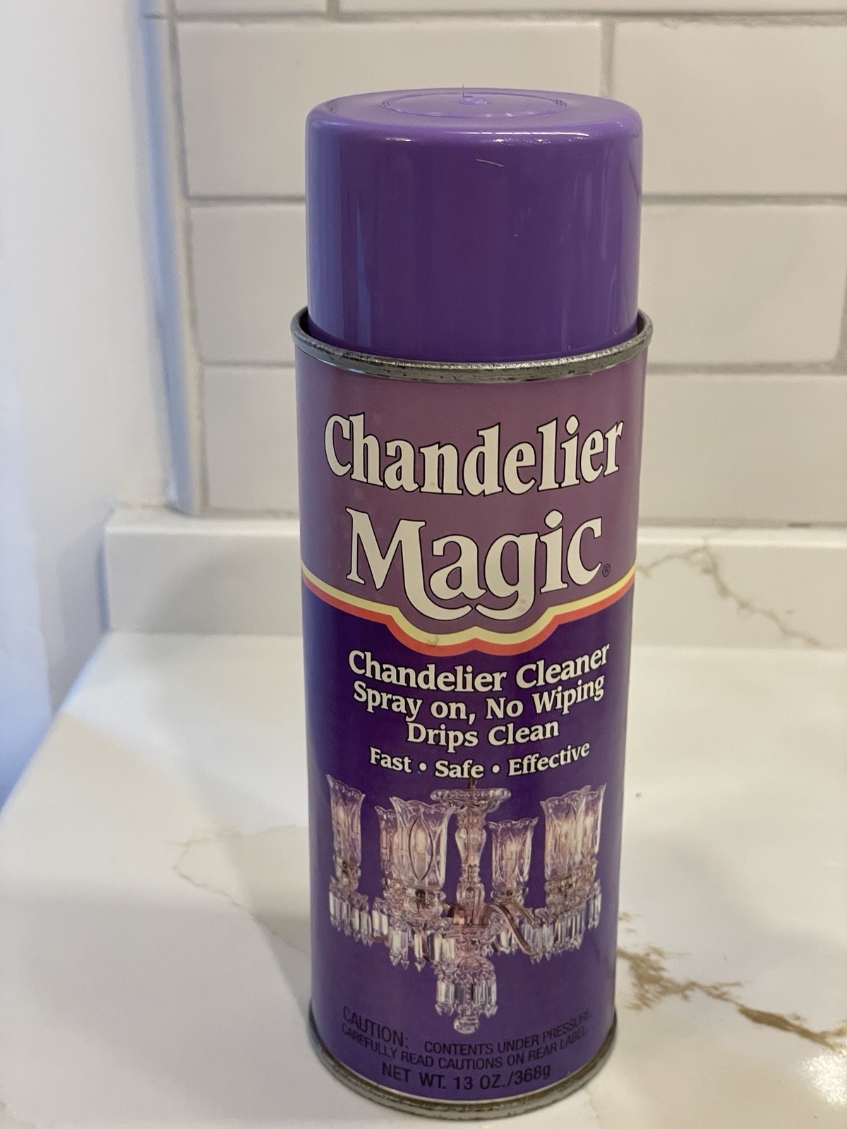 Chandelier Magic Cleaner Spray No Wipe Crystal Glass Metal 13 oz New Old Stock