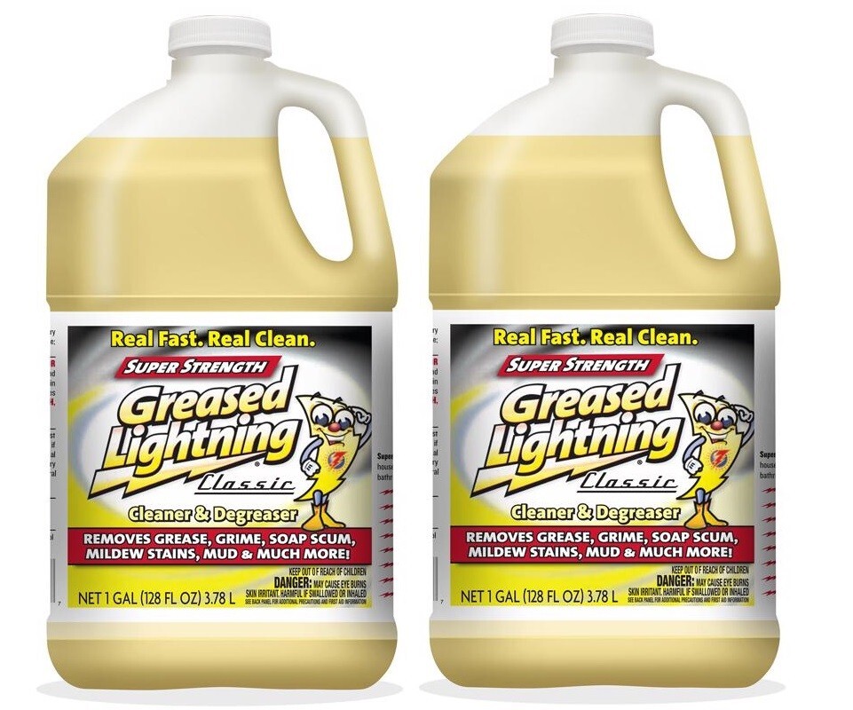 2 ~ Greased Lightning Cleaner & Degreaser 1 Gal. Fresh Scent Grease Grime Mildew
