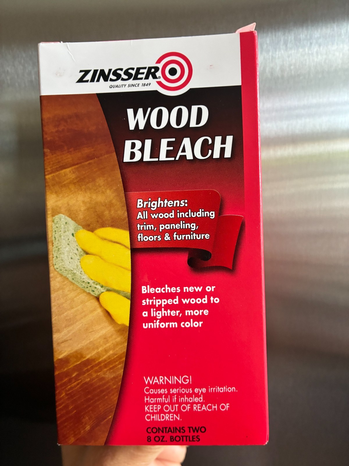 Zinsser Wood Bleach Kit, Two 8 oz Bottles- 300451