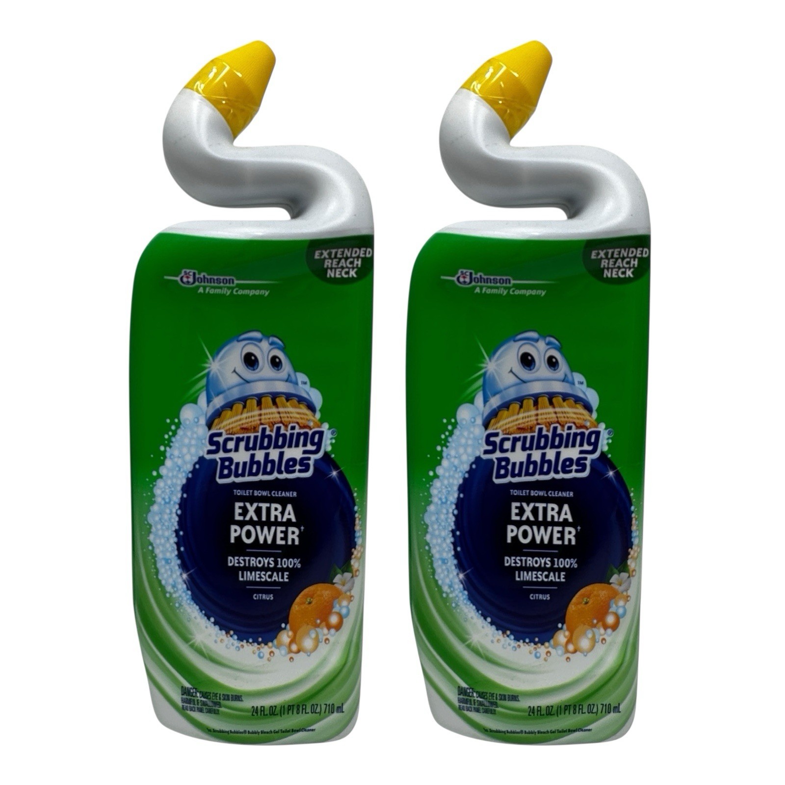 2 Pack Scrubbing Bubbles Extra Power Gel Toilet Bowl Cleaner Citrus 24 oz