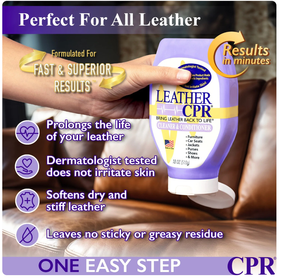 CPR Leather Cleaner & Conditioner AS SEEN ON TV 18oz SEALED